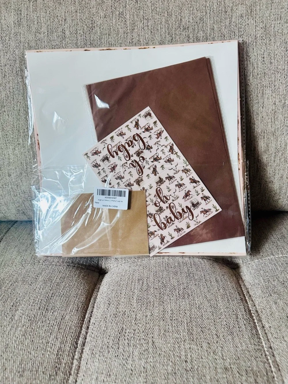 Oh Baby Western Brown Gift Bag for Kids